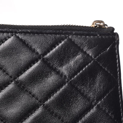 Chanel Lambskin Quilted Classic Flat Wallet Pouch Black 8 of 11