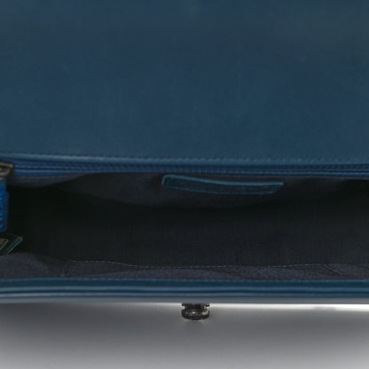 Chanel Calfskin New Medium Boy Flap Blue 5 of 9