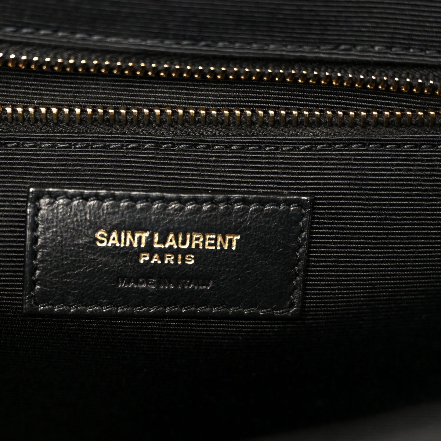 Grain De Poudre Textured Mixed Matelasse Large Triquilt Monogram Satchel Black