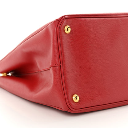 Prada Saffiano Lux Large Galleria Double Zip Tote Fuoco 9 of 13