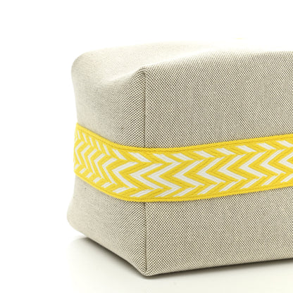 Hermes Canvas Large Bride-A-Brac Pouch Jaune Citron 8 of 9