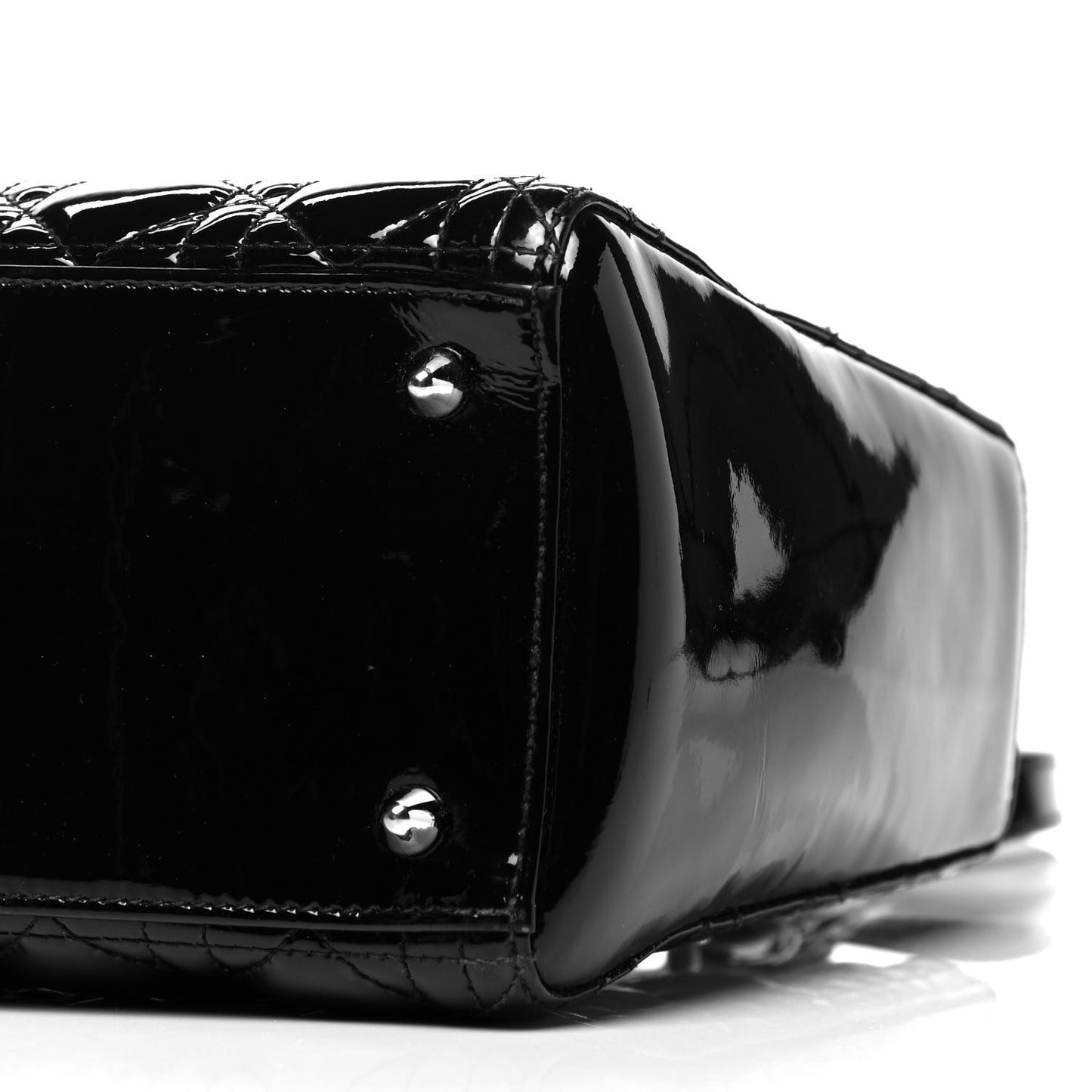 Patent Cannage Medium Lady Dior Black