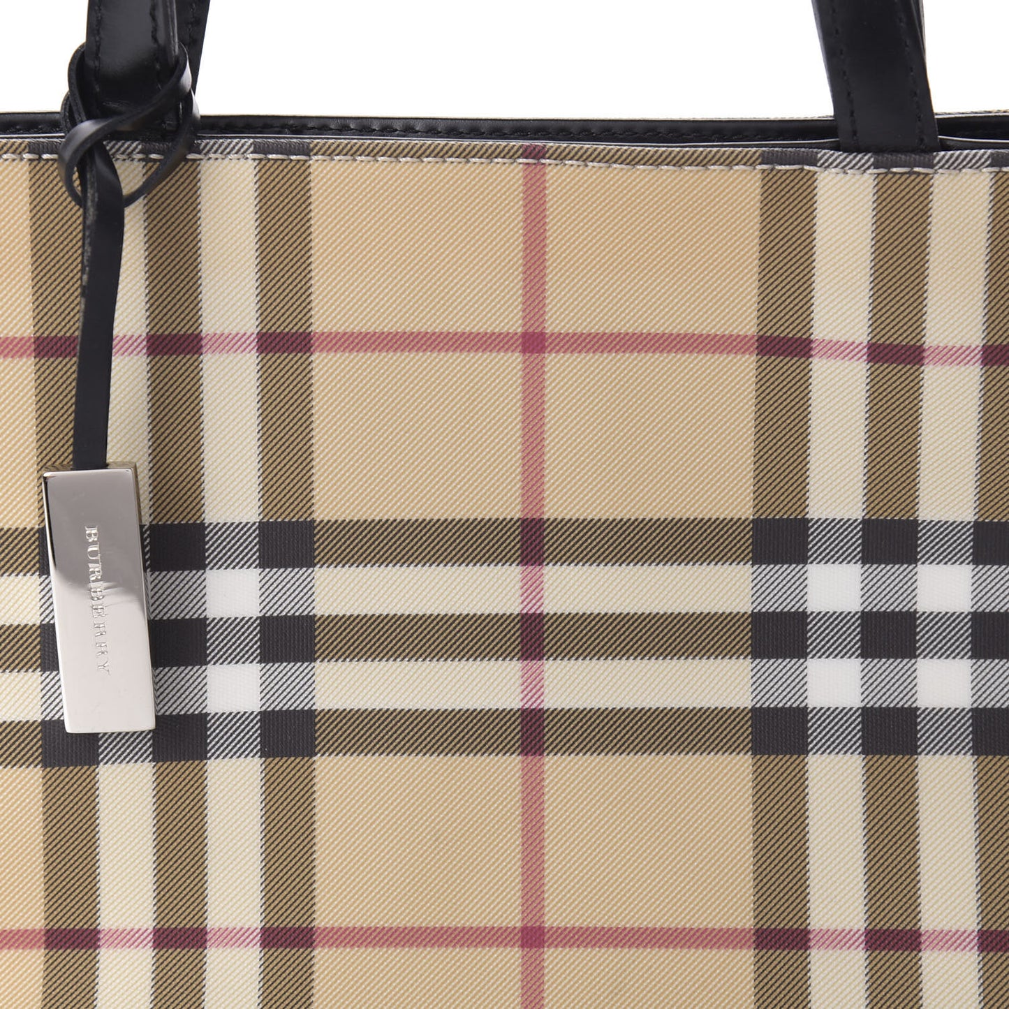 House Check Small Tote Black