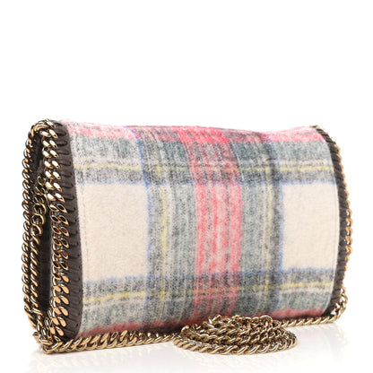 Stella McCartney Wool Plaid Falabella Crossbody White Multicolor 3 of 10