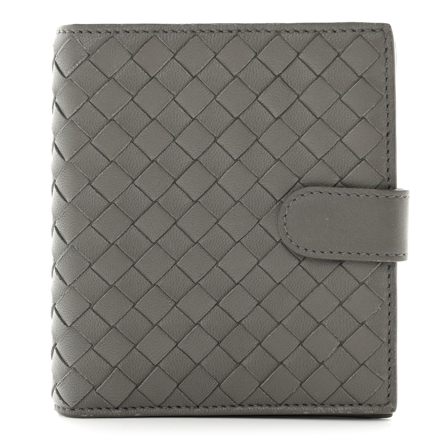 Nappa Intrecciato Mini Wallet Grey