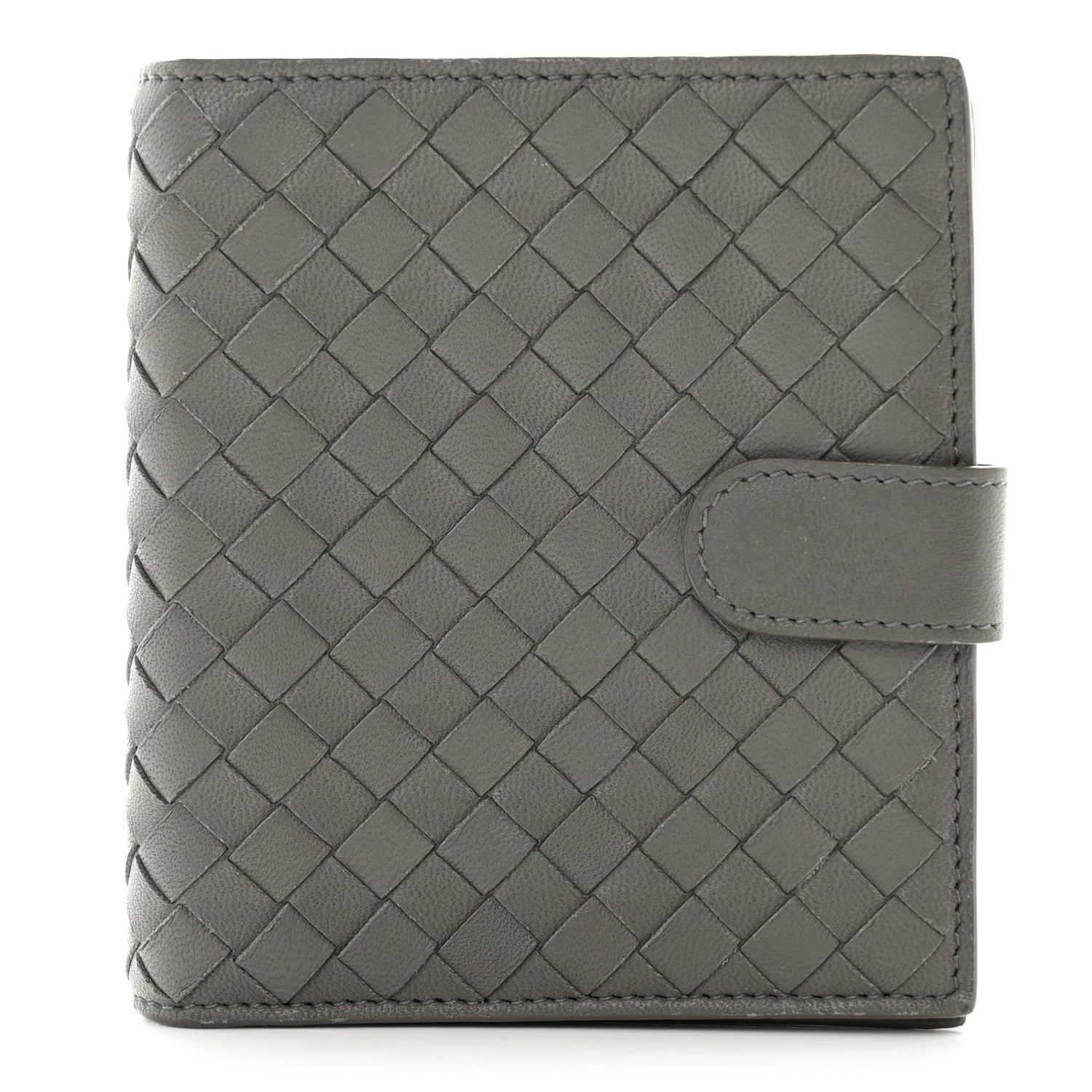 Bottega Veneta Nappa Intrecciato Mini Wallet Grey 1 of 12