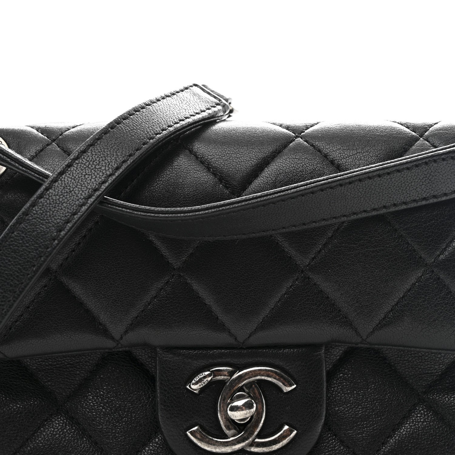 Chanel Shiny Sheepskin Quilted Small Burgundy Rocks Flap Black 8 of 11