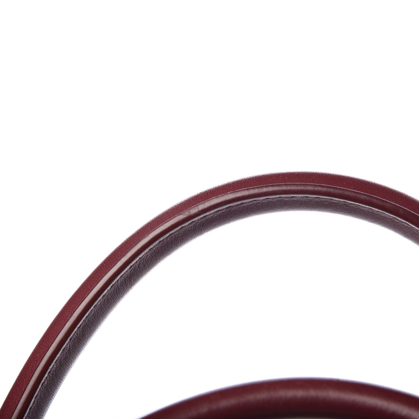 Calfskin Cerf Executive Shopper Tote Burgundy Black