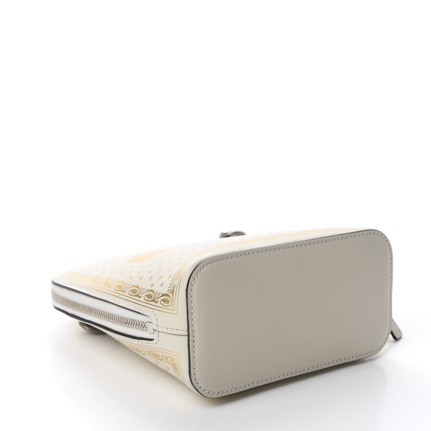 X SEGA Calfskin GUCCY Stars Mini Dome Shoulder Bag Mystic White Gold