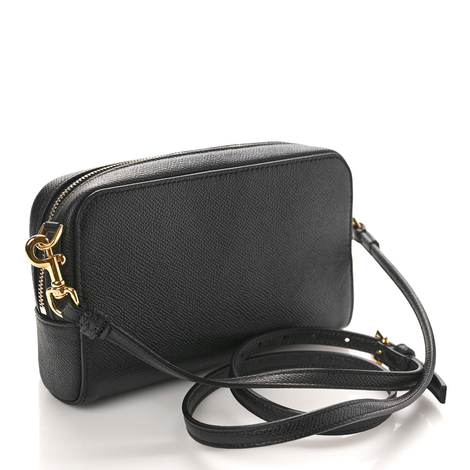 Christian Dior Grained Calfskin Caro Double Pouch Black 3 of 10