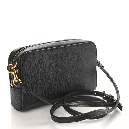 Christian Dior Grained Calfskin Caro Double Pouch Black 3 of 10