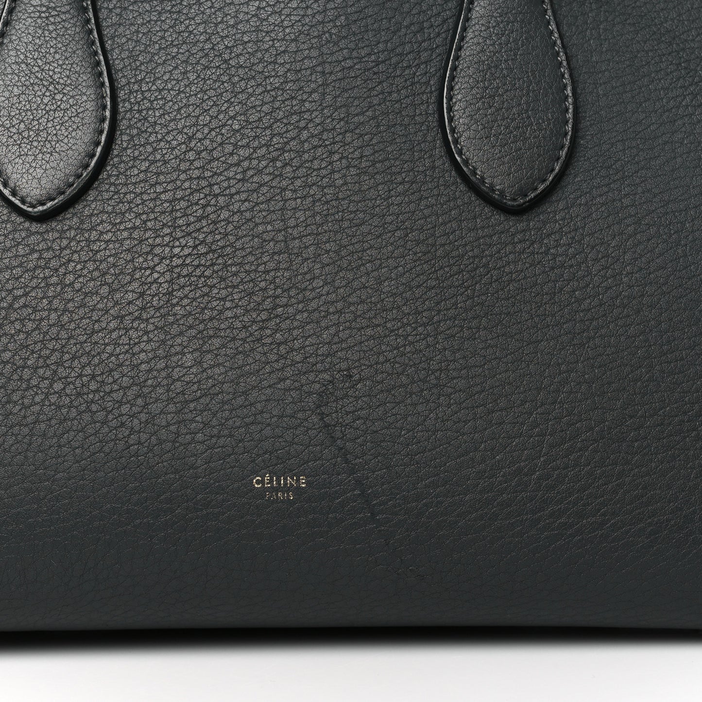 Grained Calfskin Small Tie Knot Tote Anthracite