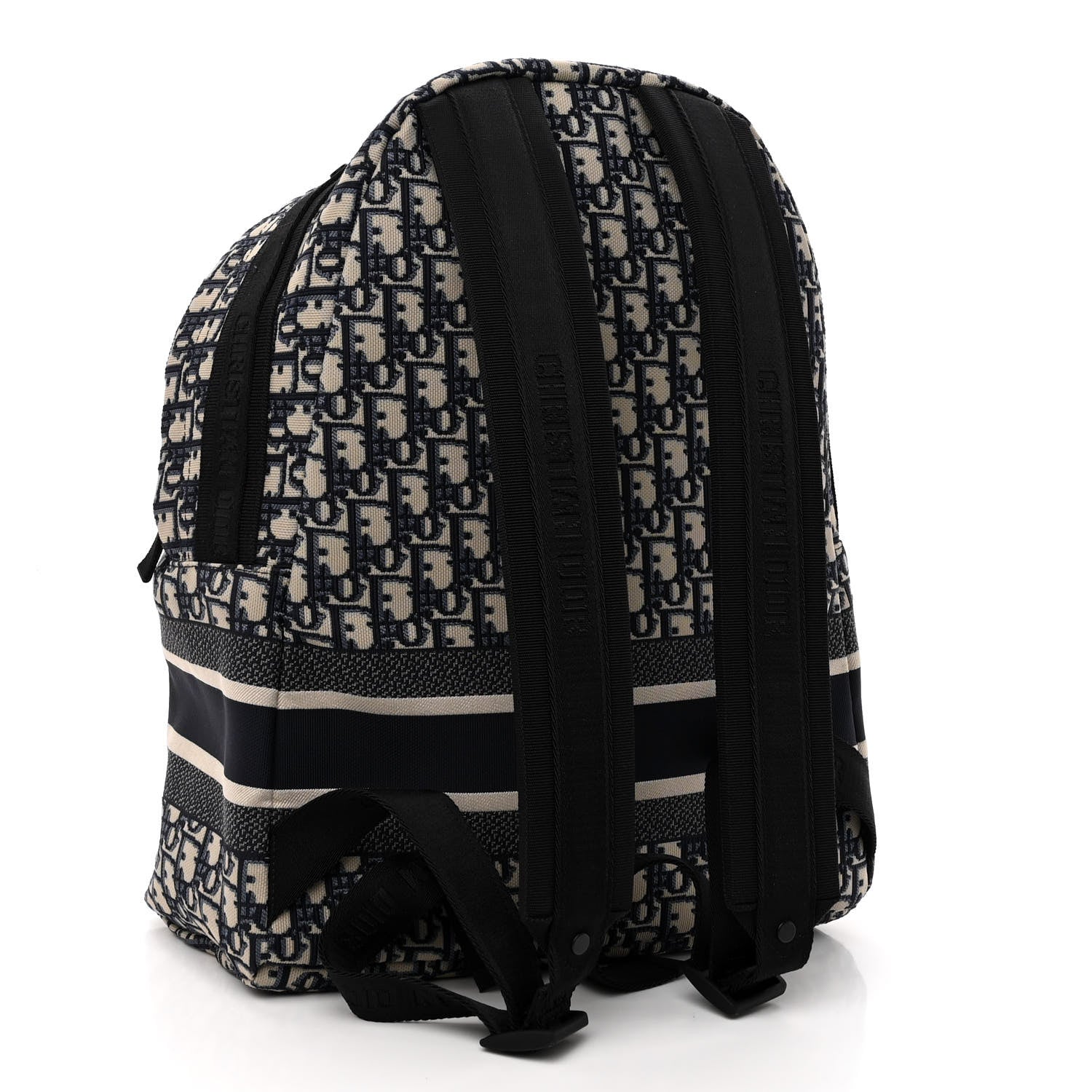 Christian Dior Oblique Diortravel Backpack Blue 3 of 10