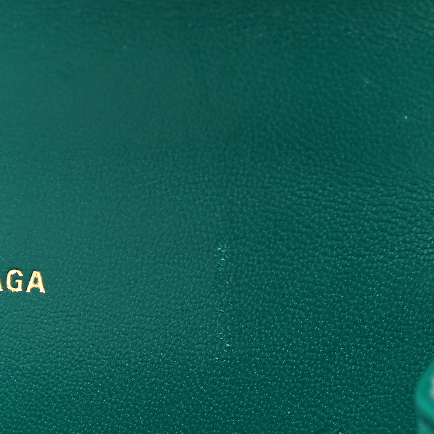 Balenciaga Shiny Calfskin Crocodile Embossed Hourglass Top Handle Bag XS Dark Turquoise 16 of 18