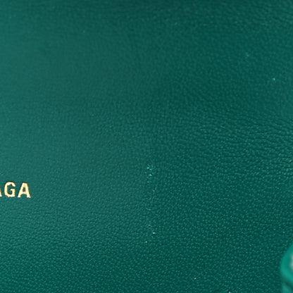 Balenciaga Shiny Calfskin Crocodile Embossed Hourglass Top Handle Bag XS Dark Turquoise 16 of 18