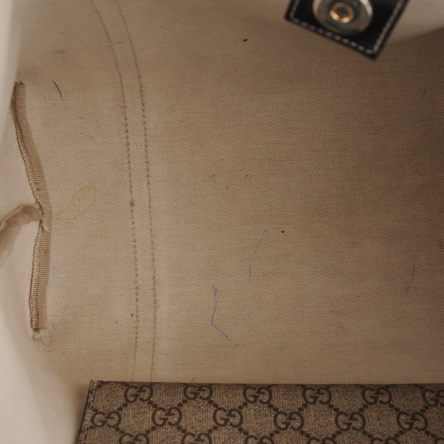 GG Plus Monogram Tattoo Heart Medium Joy Tote Dark Brown