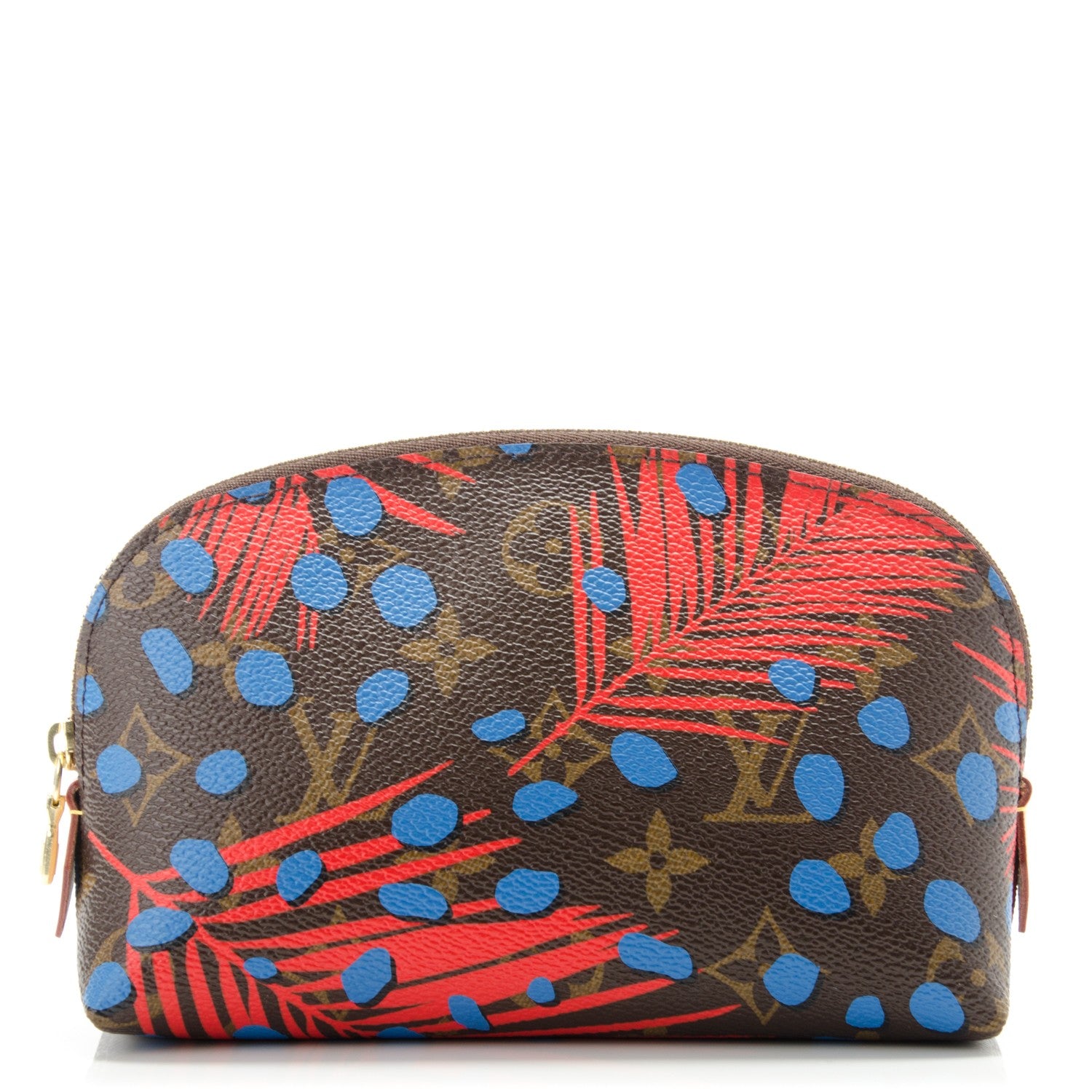 Louis Vuitton Monogram Jungle Dots Cosmetic Pouch Coquelicot Denim 1 of 7