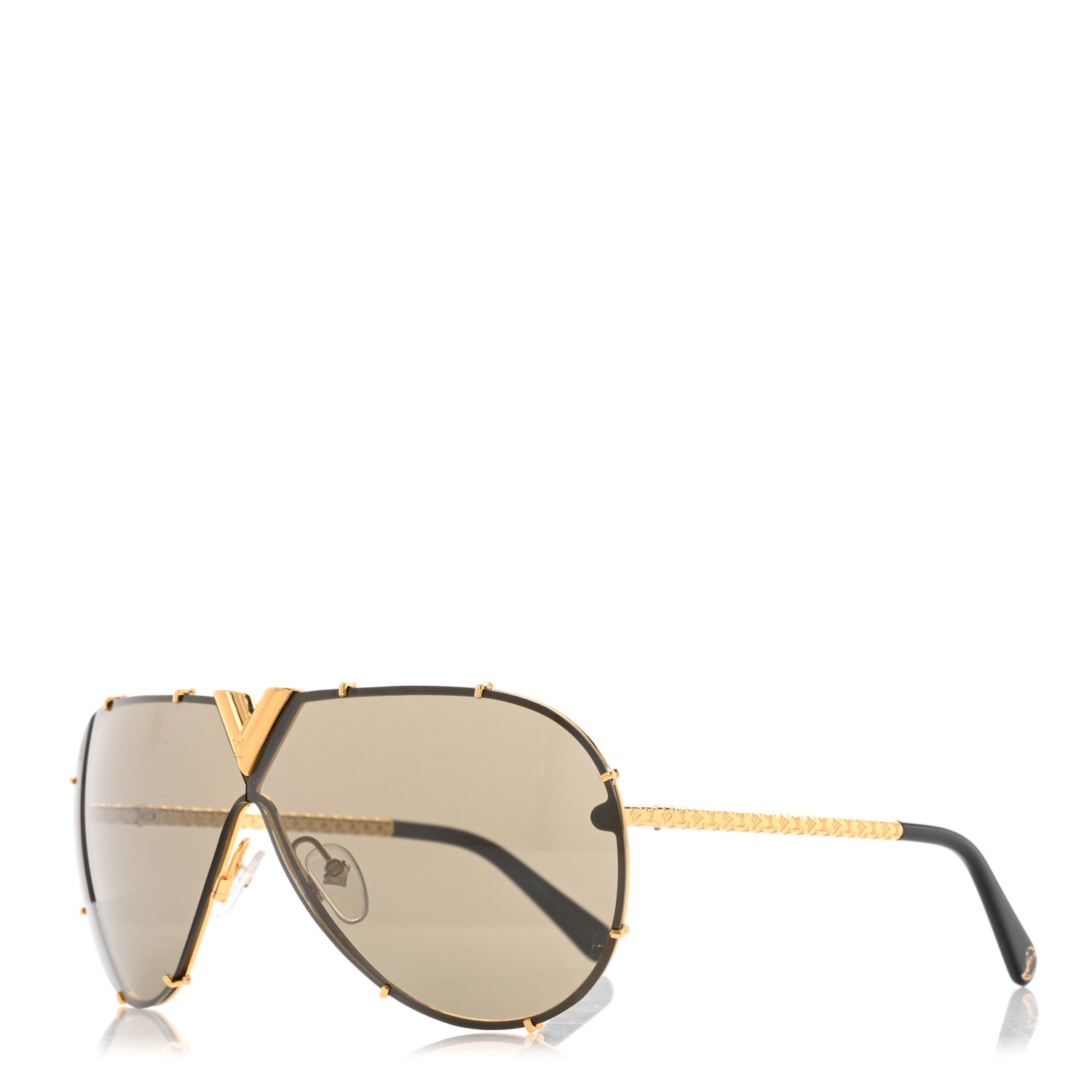 Louis Vuitton LV Drive Sunglasses Z0897E Gold 1 of 7