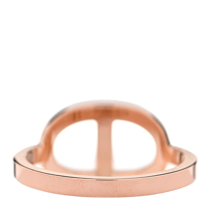 Hermes 18K Rose Gold Diamond MM Chaine d'Ancre Contour Ring 54 7 3 of 5