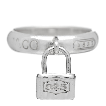 Tiffany Sterling Silver 1837 Lock Charm Ring 49 5 1 of 4