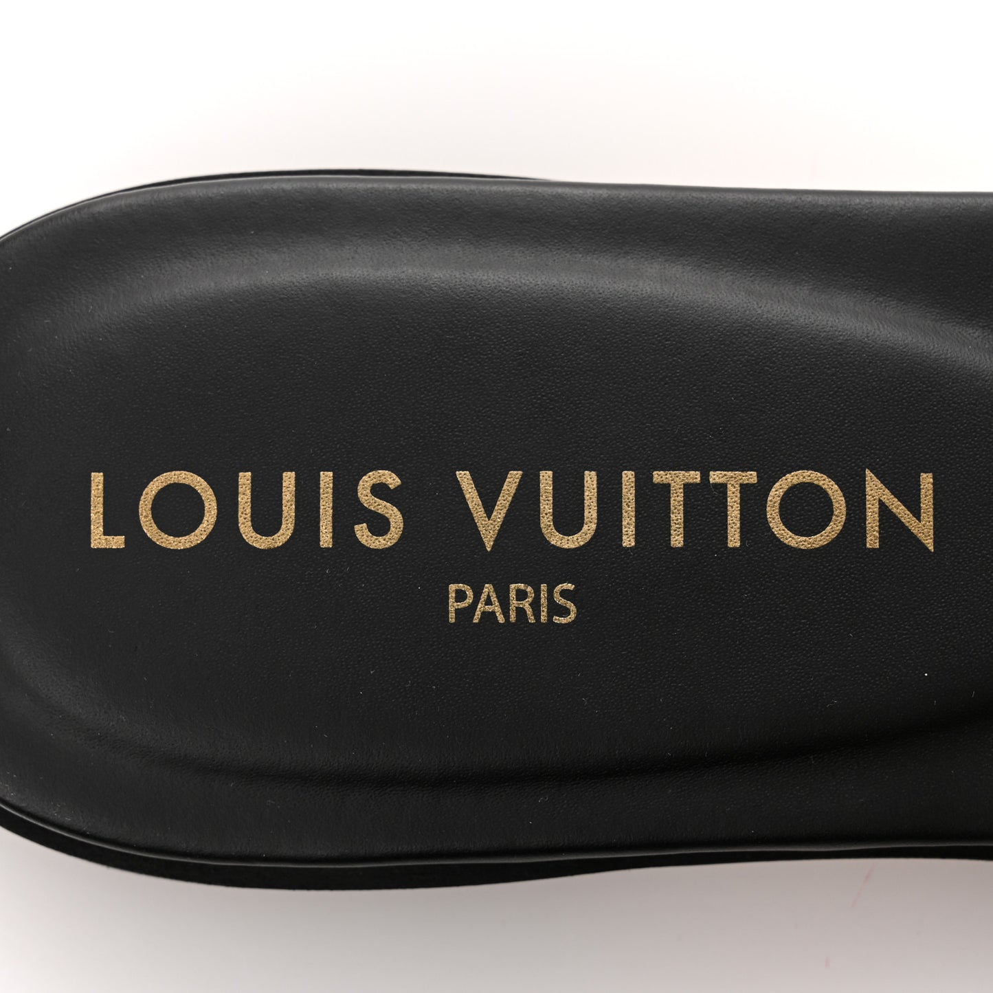 Calfskin LV Isola Flat Sandals 38 Black