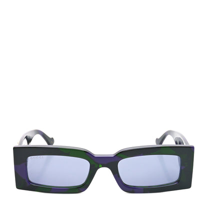 Gucci Acetate Rectangular Sunglasses GG1425S Havana Purple Green 2 of 8