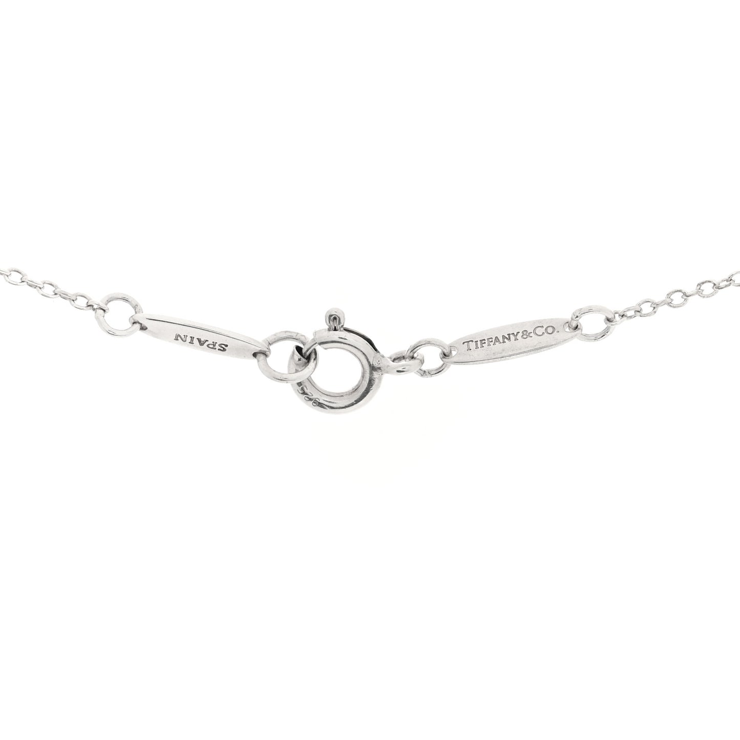 Sterling Silver 11mm Elsa Peretti Open Heart Pendant Necklace