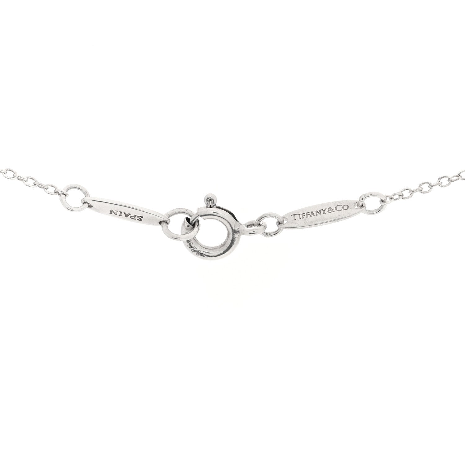 Tiffany Sterling Silver 11mm Elsa Peretti Open Heart Pendant Necklace 4 of 5