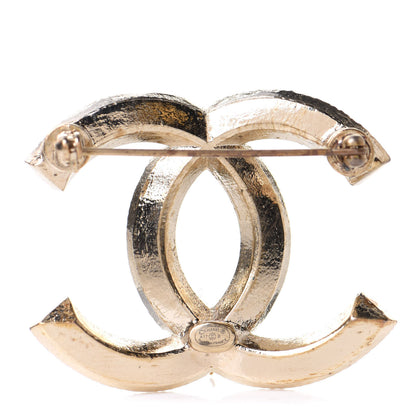 Chanel Baguette Crystal CC Brooch Gold 3 of 6