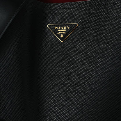 Prada Saffiano Cuir Matinee Tote Black Cherry 13 of 19