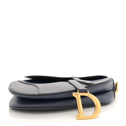 Christian Dior Grained Calfskin Saddle Bag Navy 4 of 13
