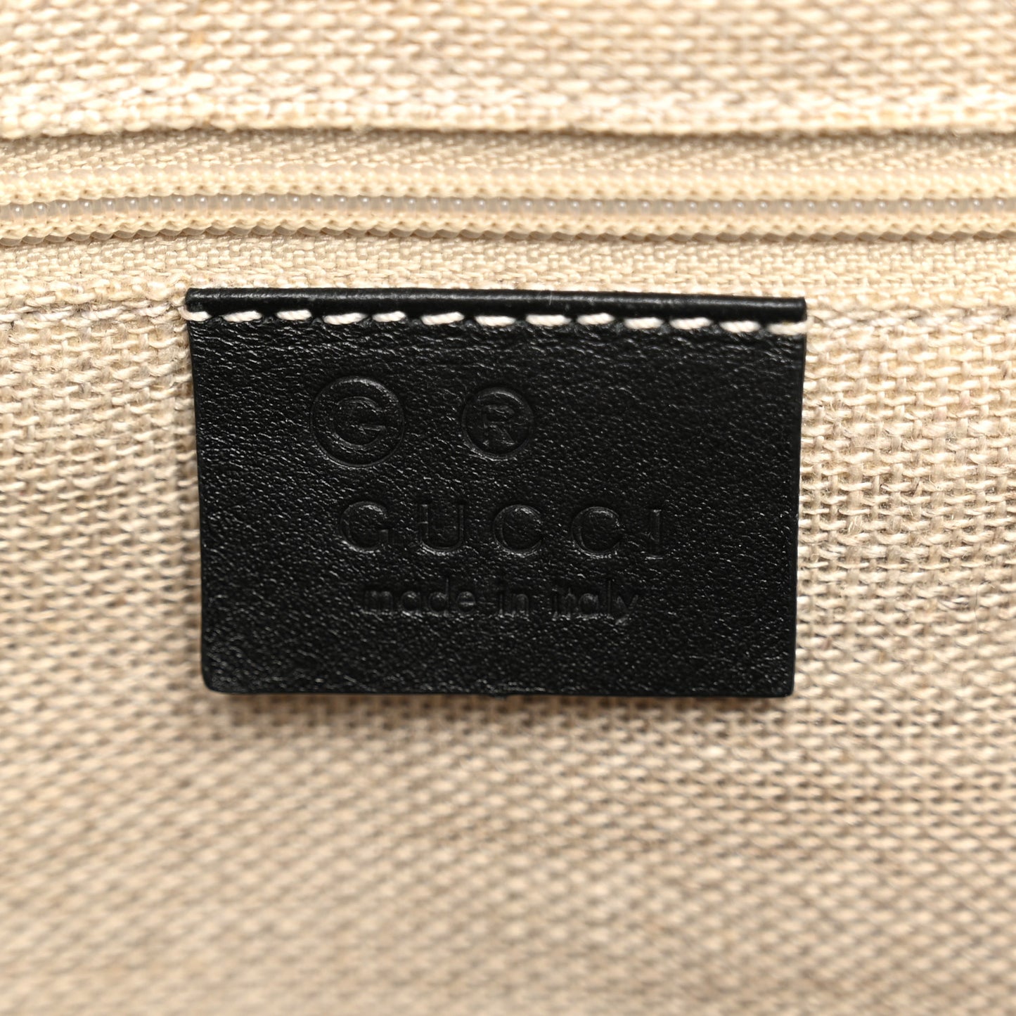 Soft Microguccissima Small Zippered Satchel Black