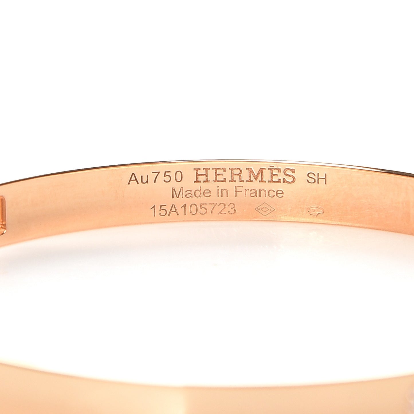 18K Rose Gold Diamond PM H D'Ancre Bracelet SH