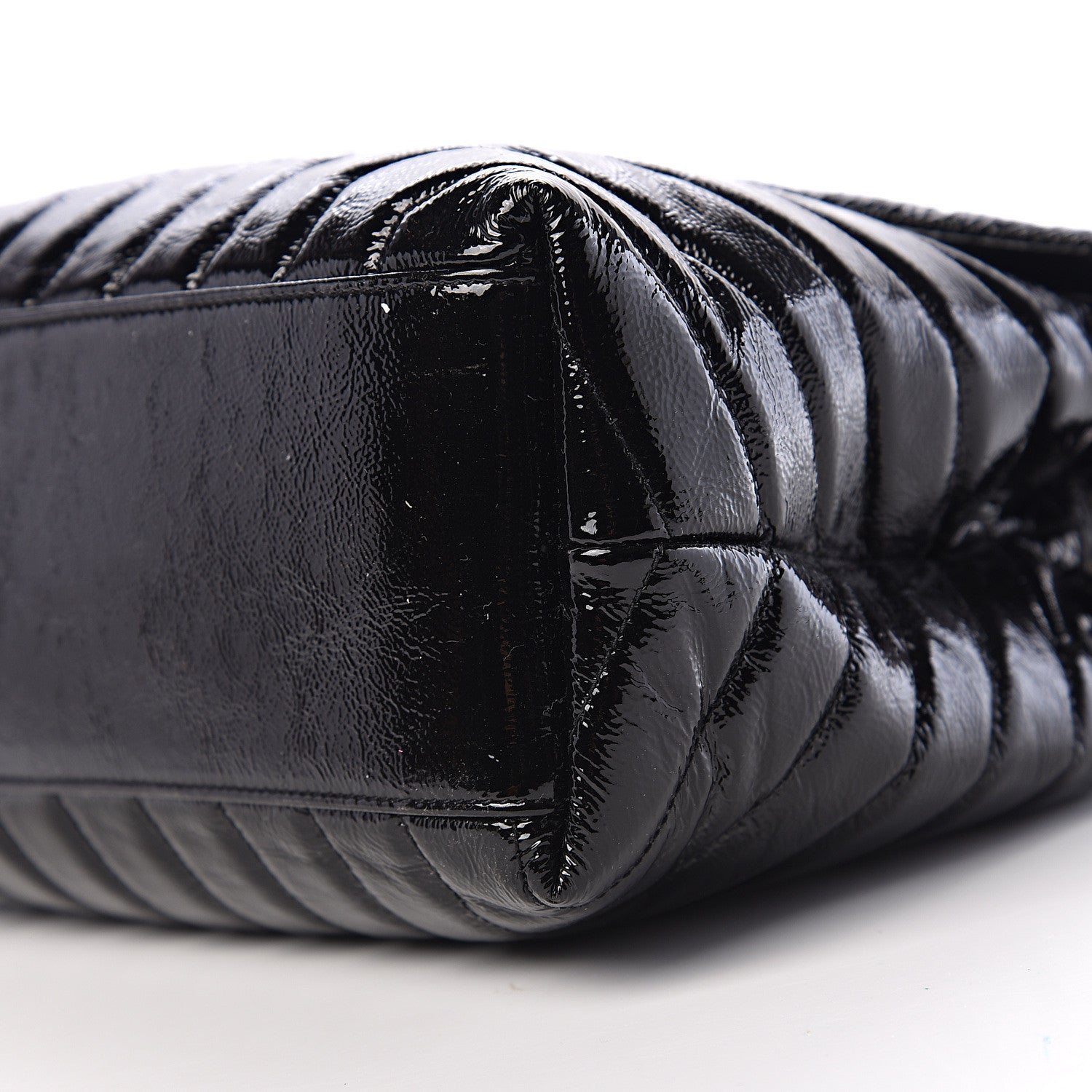 Saint Laurent Patent Y Quilted Monogram Medium Loulou Chain Satchel Black 8 of 9