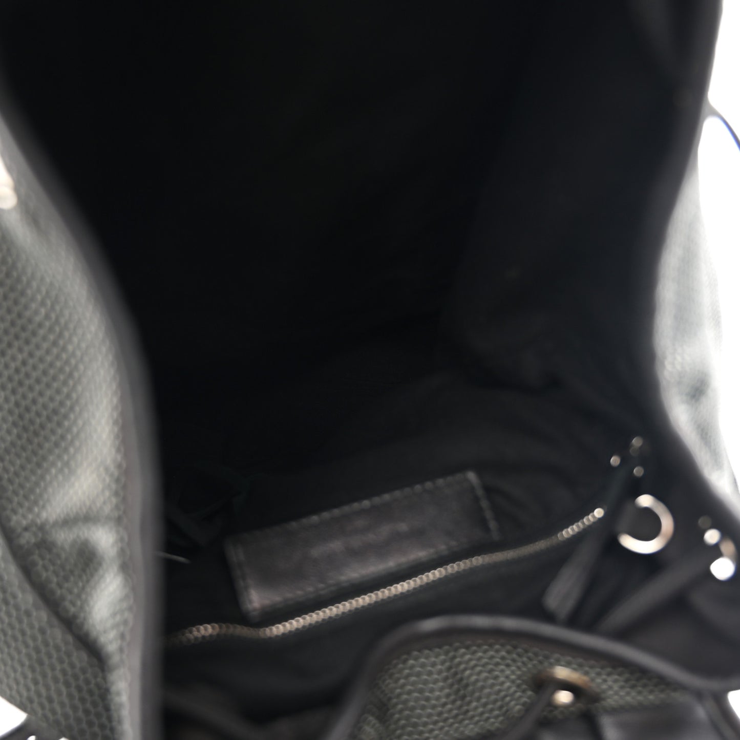 Canvas Calfskin Silver Hardware S Traveler Backpack Black