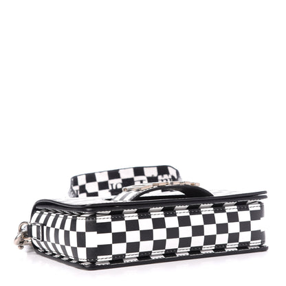 Christian Dior Smooth Calfskin Checkered Dio(r)evolution Flap Bag Black White 4 of 11
