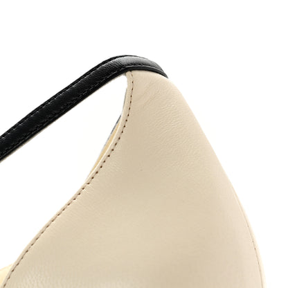 Chanel Lambskin Cap Toe CC Ankle Strap Flats 41 Ivory Black 11 of 12