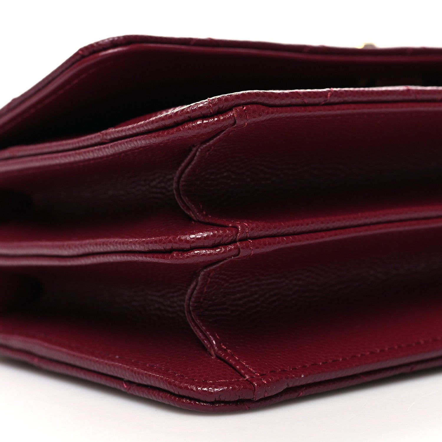 Chanel Caviar Quilted Timeless Charm Mini Flap Burgundy 10 of 12