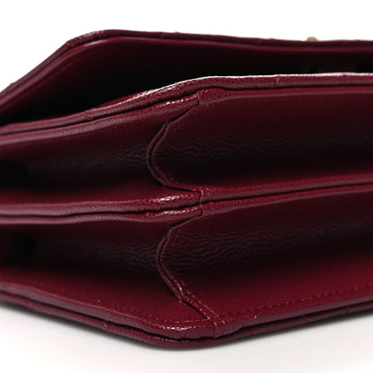 Chanel Caviar Quilted Timeless Charm Mini Flap Burgundy 10 of 12