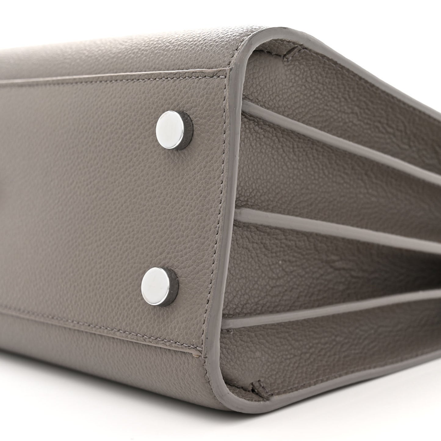 Grained Calfskin Baby Sac De Jour Fog
