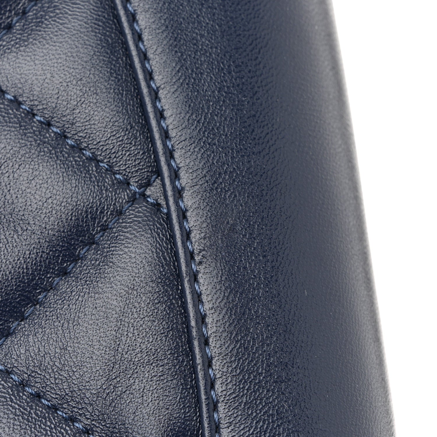 Chanel Shiny Lambskin Quilted Small 31 Shopping Bag Blue 11 of 12