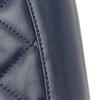 Chanel Shiny Lambskin Quilted Small 31 Shopping Bag Blue 11 of 12