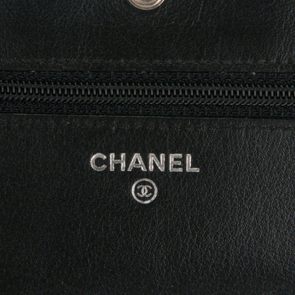Chanel Caviar Sevruga Wallet On Chain WOC Black 6 of 8