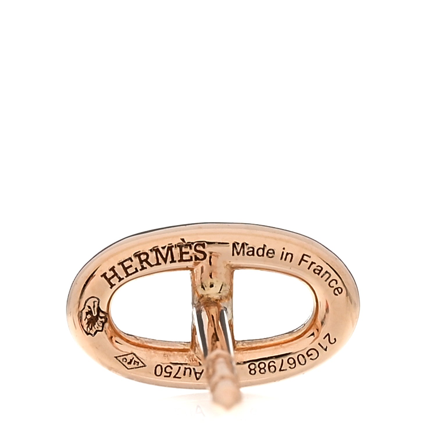 Hermes 18K Rose Gold TPM Farandole Stud Earrings 4 of 6