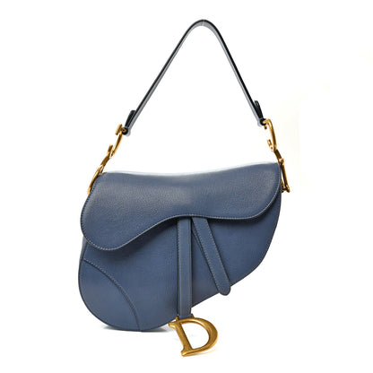 Christian Dior Shiny Goatskin Saddle Bag Cloud Blue 1 of 10