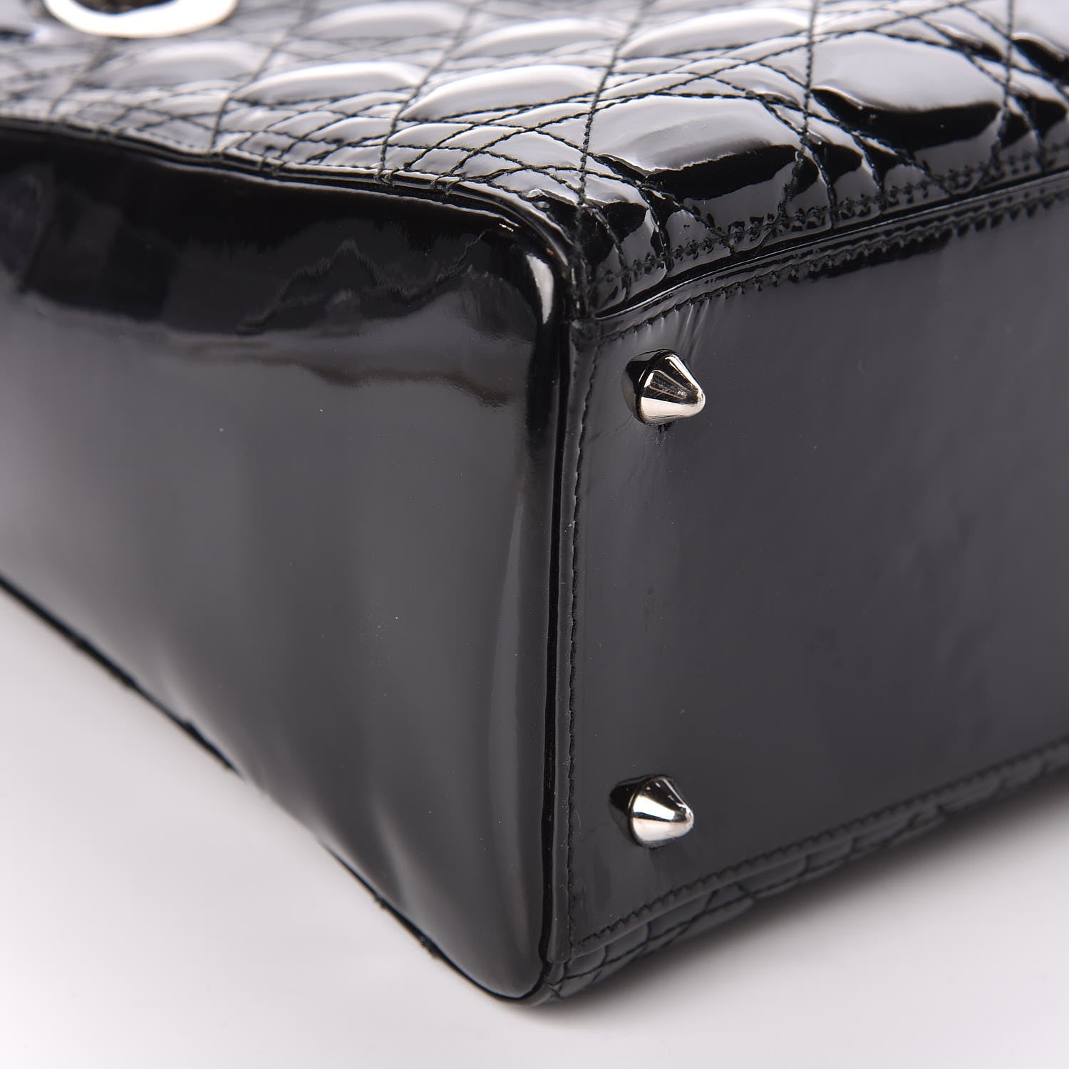 Christian Dior Patent Cannage Medium Lady Dior Black 8 of 9
