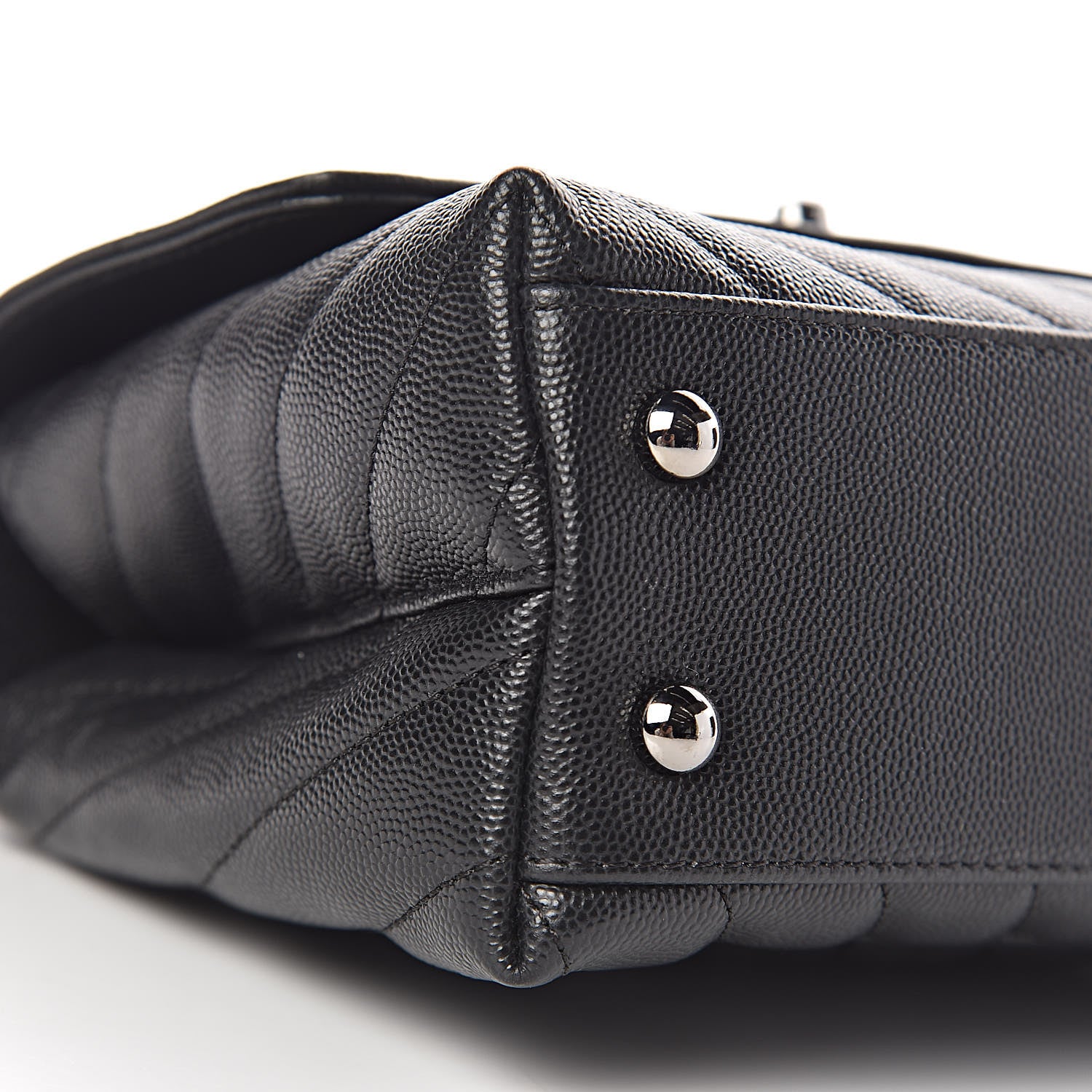 Chanel Caviar Chevron Quilted Mini Coco Handle Flap Black 8 of 10