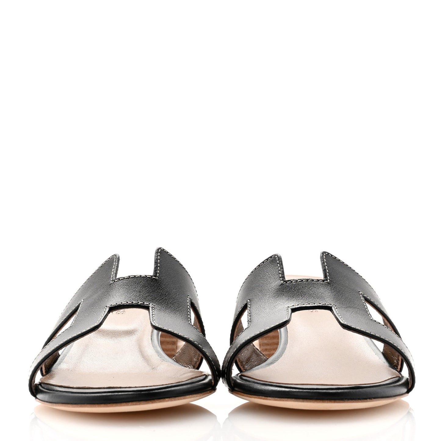 Calfskin Oasis Sandals 37.5 Black