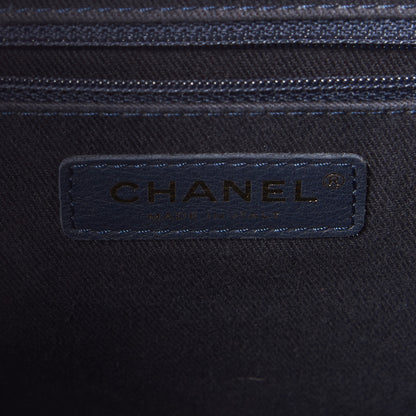 Chanel Caviar Quilted Small Business Affinity Shopping Bag Navy 5 of 10