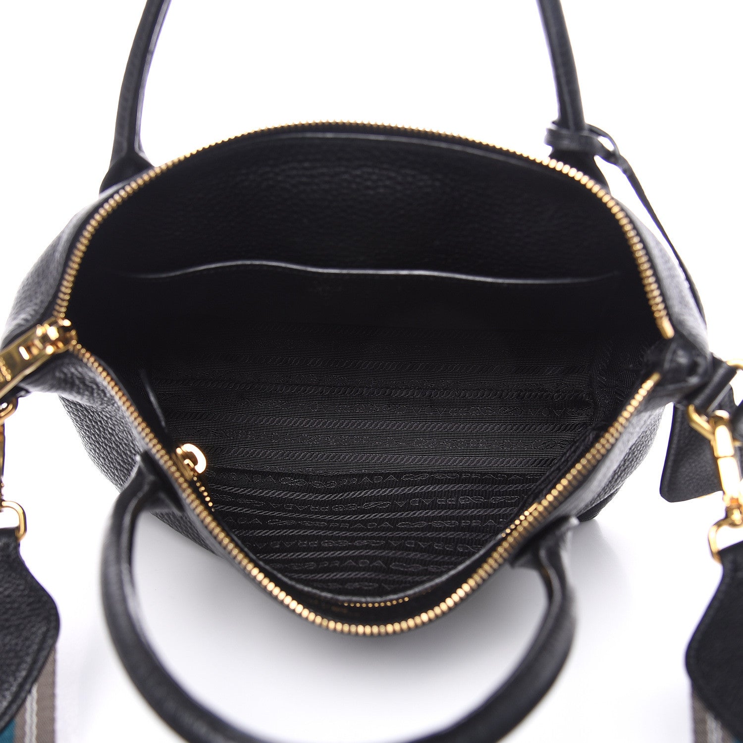 Prada Vitello Daino Tote Black 4 of 10